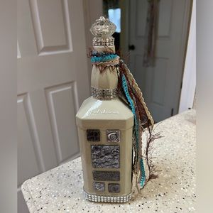 Decorated glass bottles